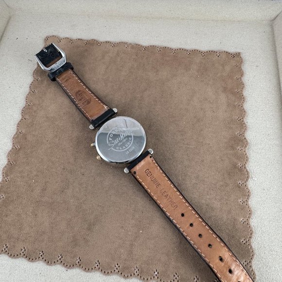 Vintage Fossil StarMaster Original 8 inch Black Leather Strap - Picture 6 of 6